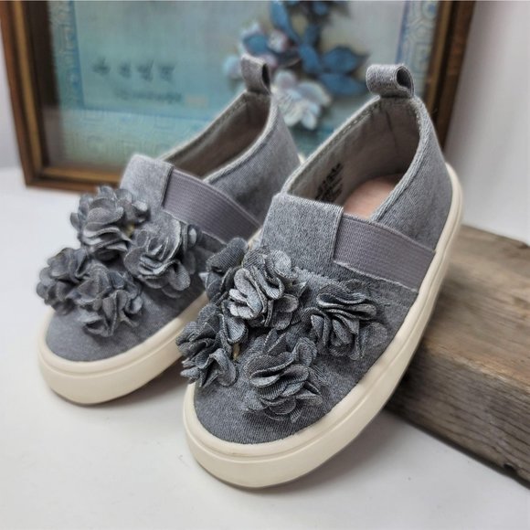 Zara Baby Grey Slip Ons Sneakers Size 21 - Picture 5 of 10